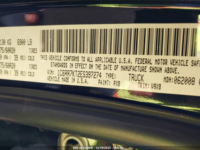RAM 1500 Express 2014 1C6RR7KT2ES397274 Image 9