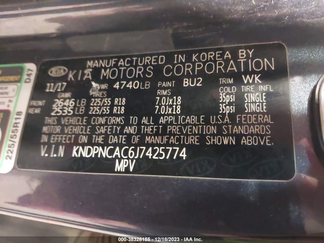 KIA Sportage Ex 2018 KNDPNCAC6J7425774 Image 9