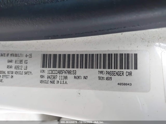 Chrysler 200 Limited 2015 1C3CCCAB5FN708153 Image 9