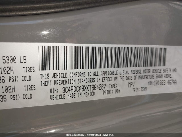 Dodge Journey Se Value Package 2019 3C4PDCABXKT864287 Image 9