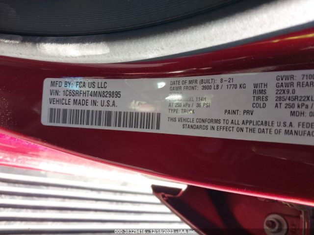 2021 RAM 1500 1C6SRFHT4MN829895 Photo 8