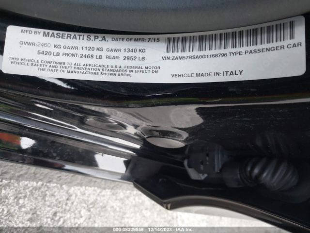 2016 MASERATI GHIBLI ZAM57RSA0G1168796 Photo 8