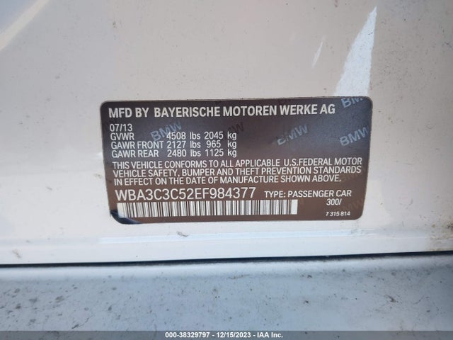 BMW 320i Xdrive 2014 WBA3C3C52EF984377 Image 9