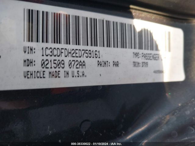 1C3CDFDH2ED759161 Dodge Dart Aero