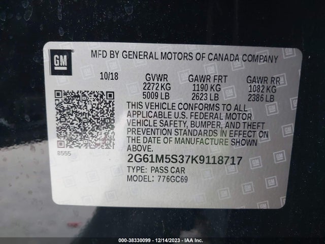 2019 CADILLAC XTS 2G61M5S37K9118717 Photo 8