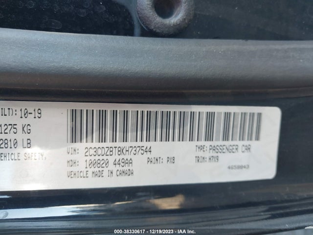 Dodge Challenger R/t 2019 2C3CDZBT8KH737544 Image 9