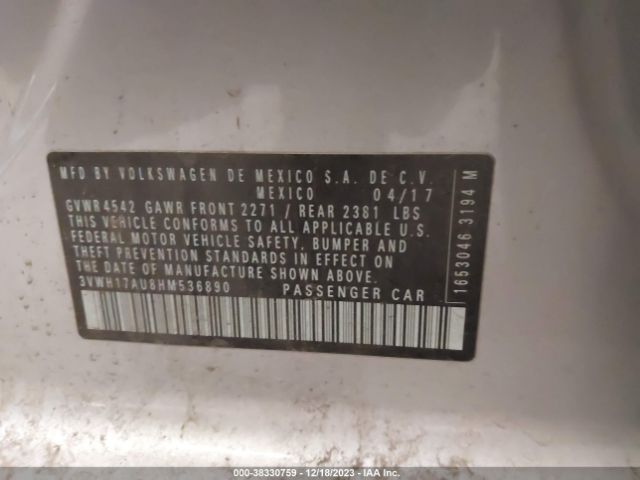 3VWH17AU8HM536890 Volkswagen Golf Alltrack Tsi S/tsi Se/tsi Sel