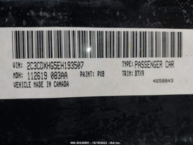 2C3CDXHG5EH193507 Dodge Charger Sxt