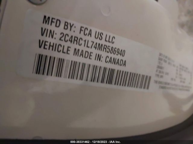 2C4RC1L74MR586940 Chrysler Pacifica Hybrid Touring L