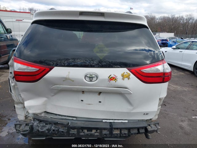 2016 TOYOTA SIENNA LE 8 PASSENGER VIN: 5TDKK3DC7GS735140