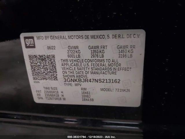 Chevrolet Blazer Awd 3lt 2022 3GNKBJR47NS213162 Image 9