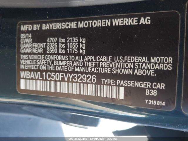 WBAVL1C50FVY32926 BMW X1 Xdrive28i