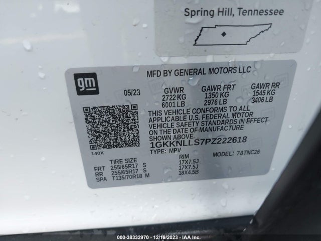 1GKKNLLS7PZ222618 GMC Acadia Awd At4