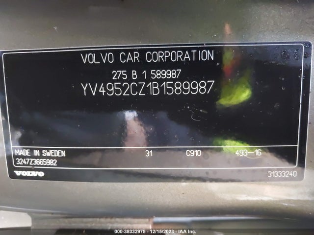 2011 VOLVO XC90 3.2 VIN: YV4952CZ1B1589987