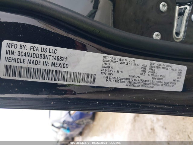 3C4NJDDB0NT146821 Jeep Compass Trailhawk 4x4