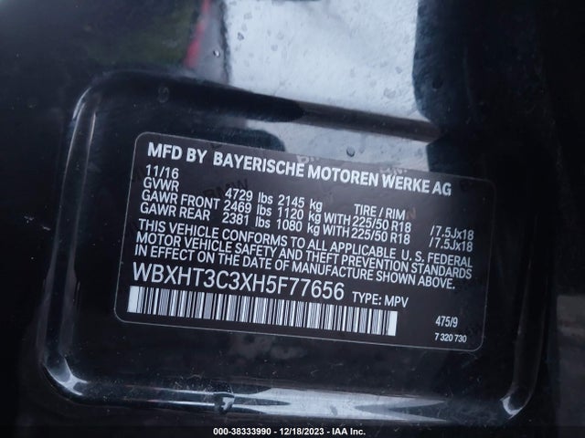 BMW X1 Xdrive28i 2017 WBXHT3C3XH5F77656 Image 9