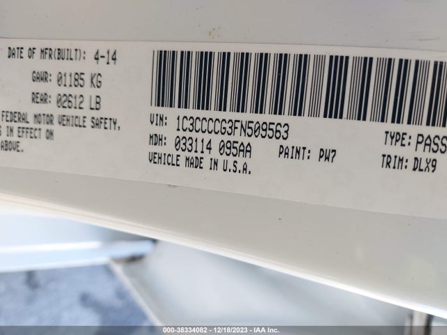 Chrysler 200 C 2015 1C3CCCCG3FN509563 Image 9