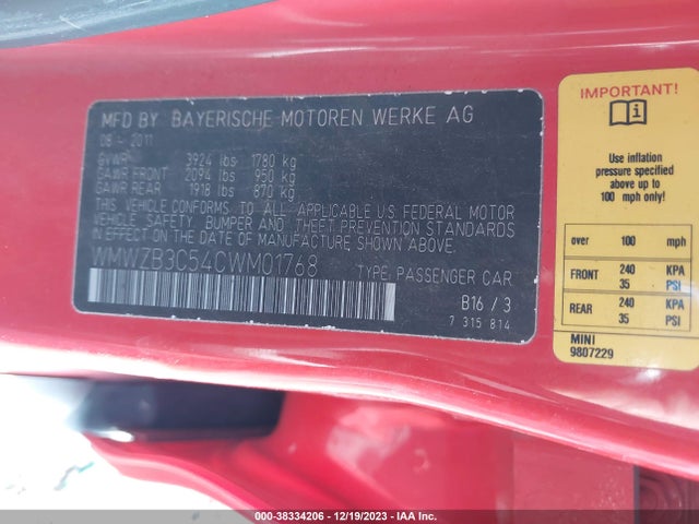 2012 MINI COOPER COUNTRYMAN WMWZB3C54CWM01768 Photo 8