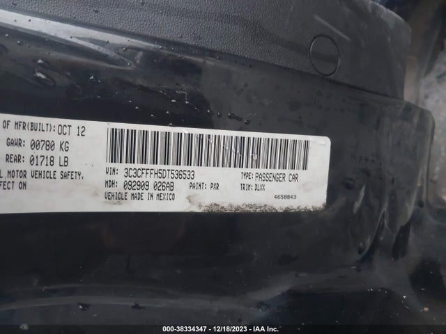 2013 FIAT 500 3C3CFFFH5DT536533 Photo 8