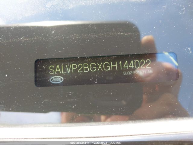 SALVP2BGXGH144022 Land Rover Range Rover Evoque Se/se Premium