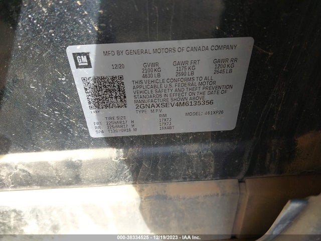 Chevrolet Equinox Awd Ls 2021 2GNAXSEV4M6135356 Image 9