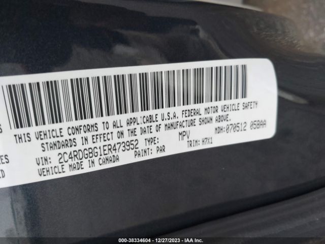 2C4RDGBG1ER473952 Dodge Grand Caravan Avp/se