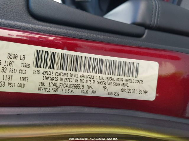 2018 JEEP GRAND CHEROKEE 1C4RJFAG4JC268519 Photo 8