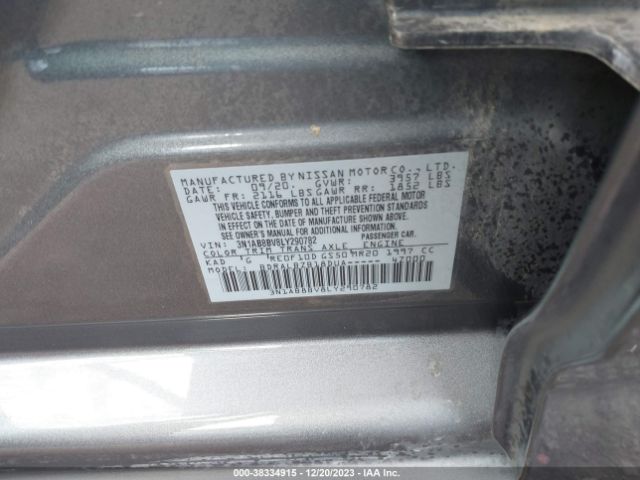 3N1AB8BV8LY290782 Nissan Sentra S Xtronic Cvt