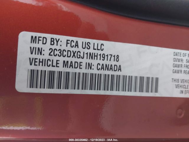 2C3CDXGJ1NH191718 Dodge Charger Scat Pack Widebody