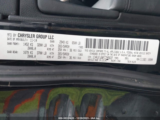 1C4RJFJG6FC705637 Jeep Grand Cherokee Summit