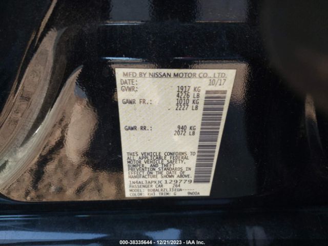 1N4AL3APXJC129779 Nissan Altima 2.5 Sl