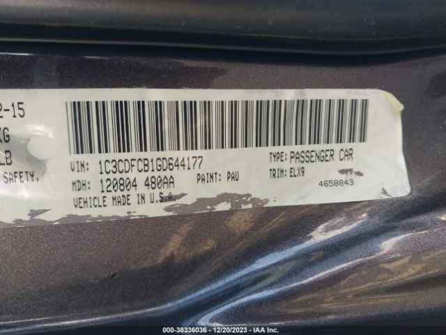 1C3CDFCB1GD644177 Dodge Dart Limited