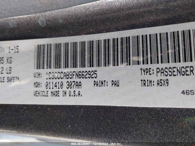 Chrysler 200 Limited 2015 1C3CCCAB9FN662925 Image 9