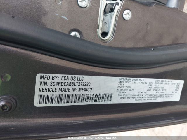3C4PDCAB8LT279290 Dodge Journey Se Value