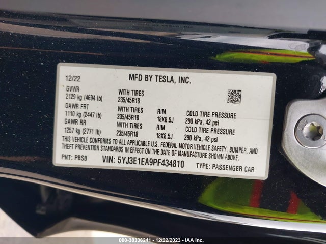 2023 TESLA MODEL 3 5YJ3E1EA9PF434810 Photo 8