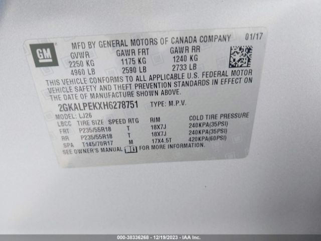 2GKALPEKXH6278751 GMC Terrain Slt