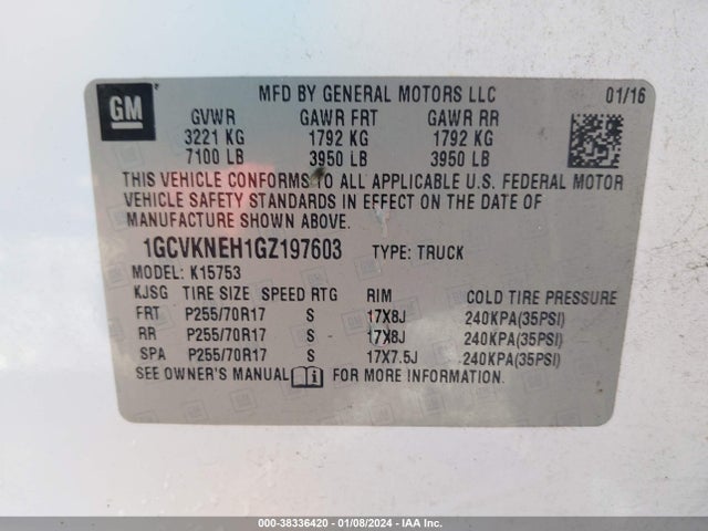 Chevrolet Silverado 1500 Ls 2016 1GCVKNEH1GZ197603 Image 9
