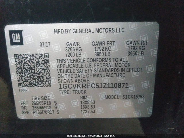 Chevrolet Silverado 1500 2lt 2018 1GCVKREC5JZ110871 Image 9