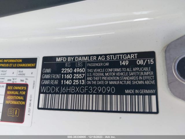 WDDKJ6HBXGF329090 Mercedes-Benz E 400 4matic