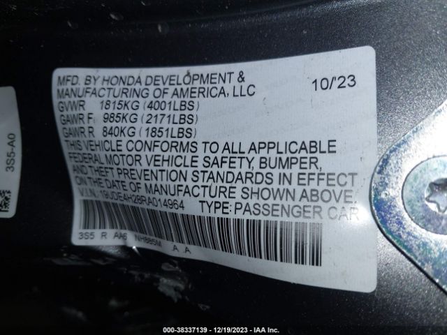 19UDE4H28RA014964 Acura Integra Base (cvt)