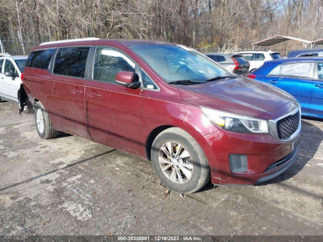 38338081 :رقم المزاد ، KNDMB5C10G6110809 vin ، 2016 Kia Sedona Lx مزاد بيع