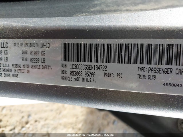 Chrysler 200 Limited 2014 1C3CCBCG5EN134722 Image 9