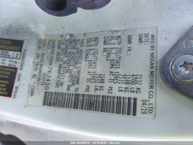 Nissan 2019 2019 1N6BD0CT6KN762450 Image 25