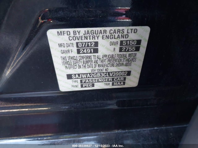 2012 JAGUAR XJ SAJWA2GB3CLV39002 Photo 8