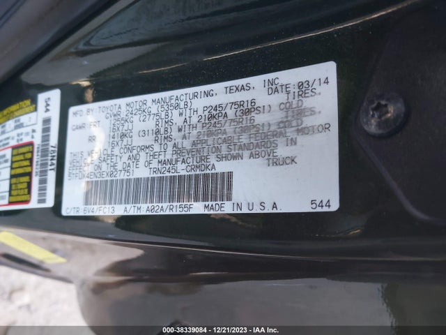 Toyota TACOMA 2014 5TFUX4EN3EX027751 Image 9