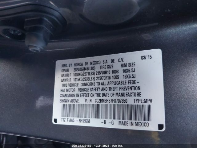 3CZRM3H37FG707350 Honda CR-V LX