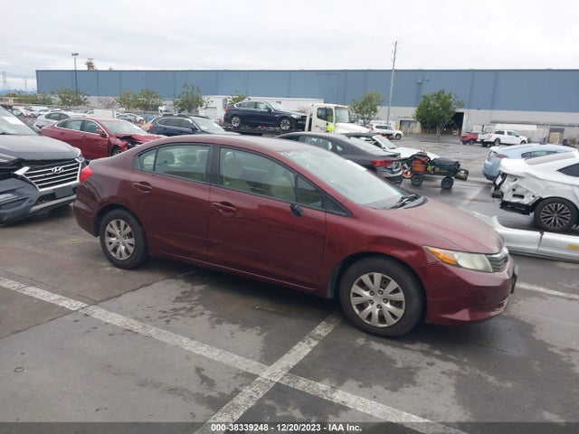 2012 HONDA CIVIC LX VIN: 19XFB2F56CE369489