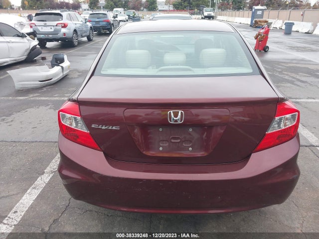 2012 HONDA CIVIC LX VIN: 19XFB2F56CE369489