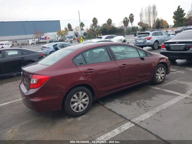 2012 HONDA CIVIC LX VIN: 19XFB2F56CE369489