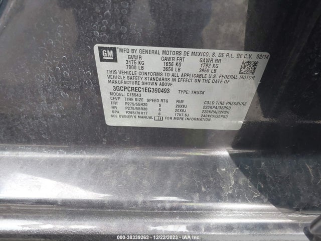 Chevrolet Silverado 1500 1lt 2014 3GCPCREC1EG390493 Image 9